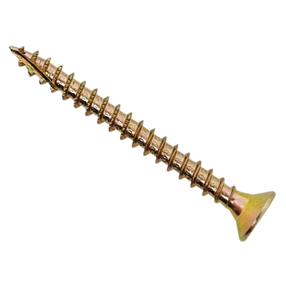 Forgefix Spectre Advanced Multi-Purpose Woodscrews | 4.0 X 35Mm | Zinc Passivated | Box 200 Yellow