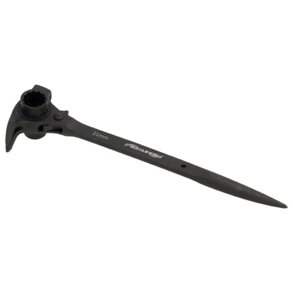 Neilsen Ct5067 19Mm 21Mm Ratchet Scaffolding Wrench Ratchet Podger 24 Tooth Ratchet Mechanism Claw Hammer Head Pry Bar Handle Chrome Vanadium