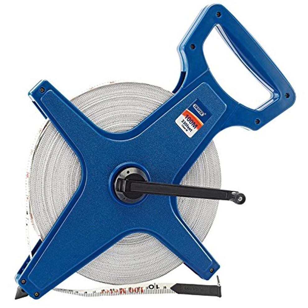 Photos - Tape Measure and Surveyor Tape Draper 100m Surveyors Tape Measure Fibreglass | Measuring Tape with Soft Grip Winding Grab Handle | 51091 