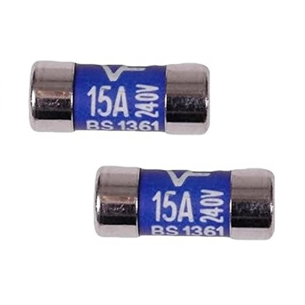 Merriway Bh02788 (2 Pcs) Consumer Unit Fuse, 15 Amp - Pack Of 2 Pieces 5051226591716