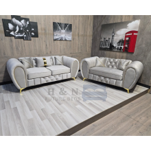 (3+2 Seater, Silver) Plush Velvet Tisuti Sofa Set 2 Seater 3 Seater 5 Seater Corner Sofa Modern Luxury Couch Settee