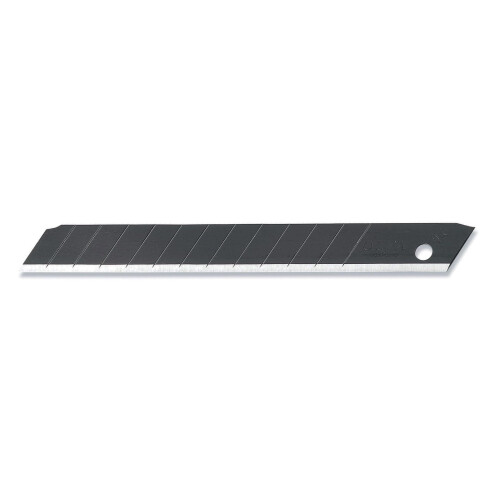 OLFA ABB-10B - Pack de 10 cuchillas troceables 9 mm negras, Black