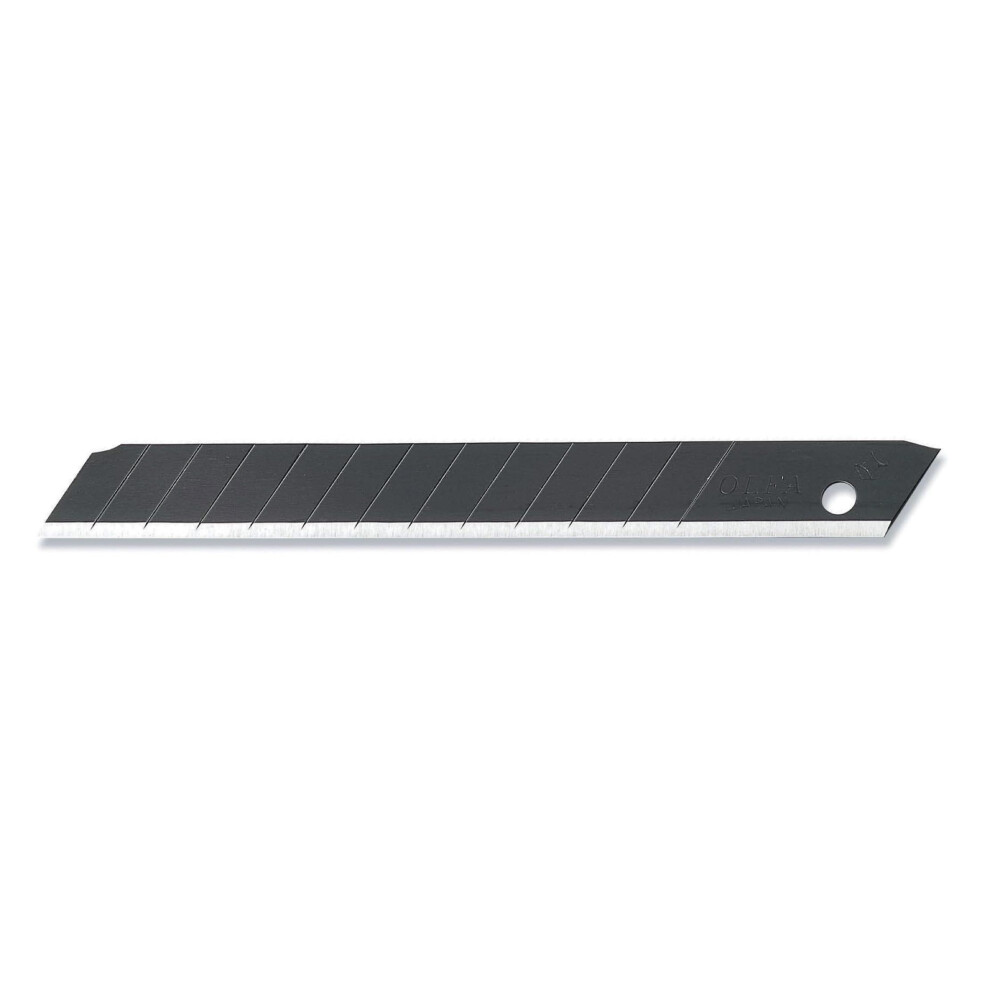 Olfa Abb-10B - Pack De 10 Cuchillas Troceables 9 Mm Negras, Black 5051226565144