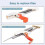File guide compatible with Stihl chainsaw, 2-in-1 holder 3/8" diameter 6