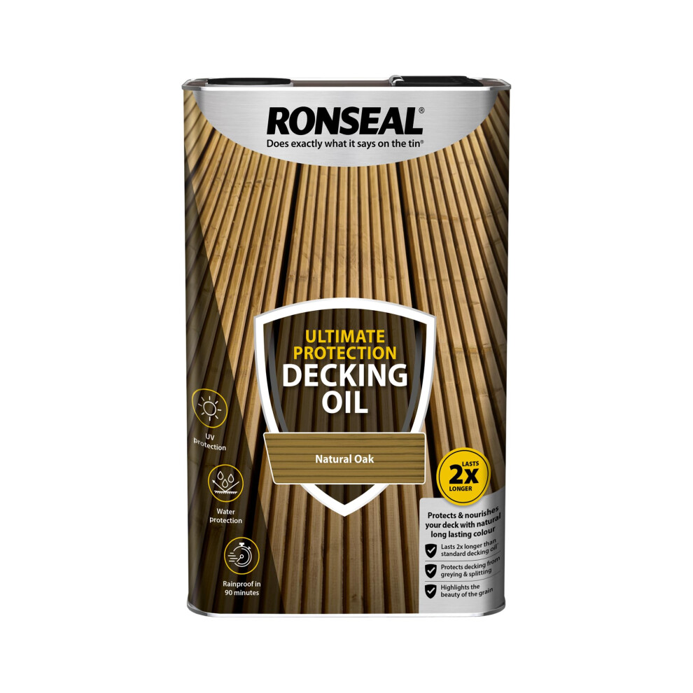 Ronseal Ultimate Protection Decking Oil Natural Oak 5L
