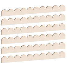 JSIWOTH Scalloped Wooden Moulding Trim - 6-Pack Wood Wave Trim Edge Decorative for Cabinets, Window, Door, Mirrors & DIY Nursery Decor