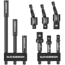 GURADESIGN 9-Piece Impact Drill Socket Adapter Set and Universal Joints Socket Set 1/4" 3/8" and 1/2", Power Drill Bit Extension
