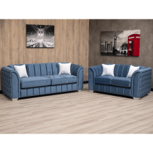 (3+2 Seater, Silver) Chesterfield Alexander Sofa Plush Velvet 2 Seater 3 Seater Corner Sofa Armchair Couch Settee