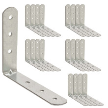 OMIDEAS 20 x Angle Bracket (80 x 80 x 16) 90 Degree L Shape Corner Brace Plate Wood Metal Connecting Fixing Joining Repair Support Galvanised