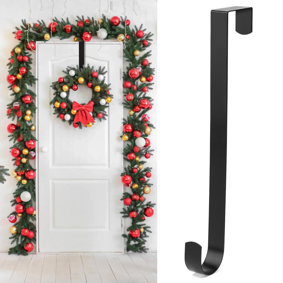 Dntorx Christmas Wreath Hanger, 12 Inches Christmas Front Door Wreath Hook Hanger Over Door Metal Wreath Hooks Holder For Christmas Wedding Wreaths 5051226634703