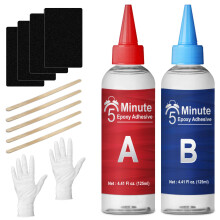 LAMXIN 5 Minute Epoxy Glue 250ml, Tough Durable Heat-Resistant Epoxy Resin Glue, Quick Cure Clear 2 Part Epoxi Adhesives for Metal, Wood, Tile