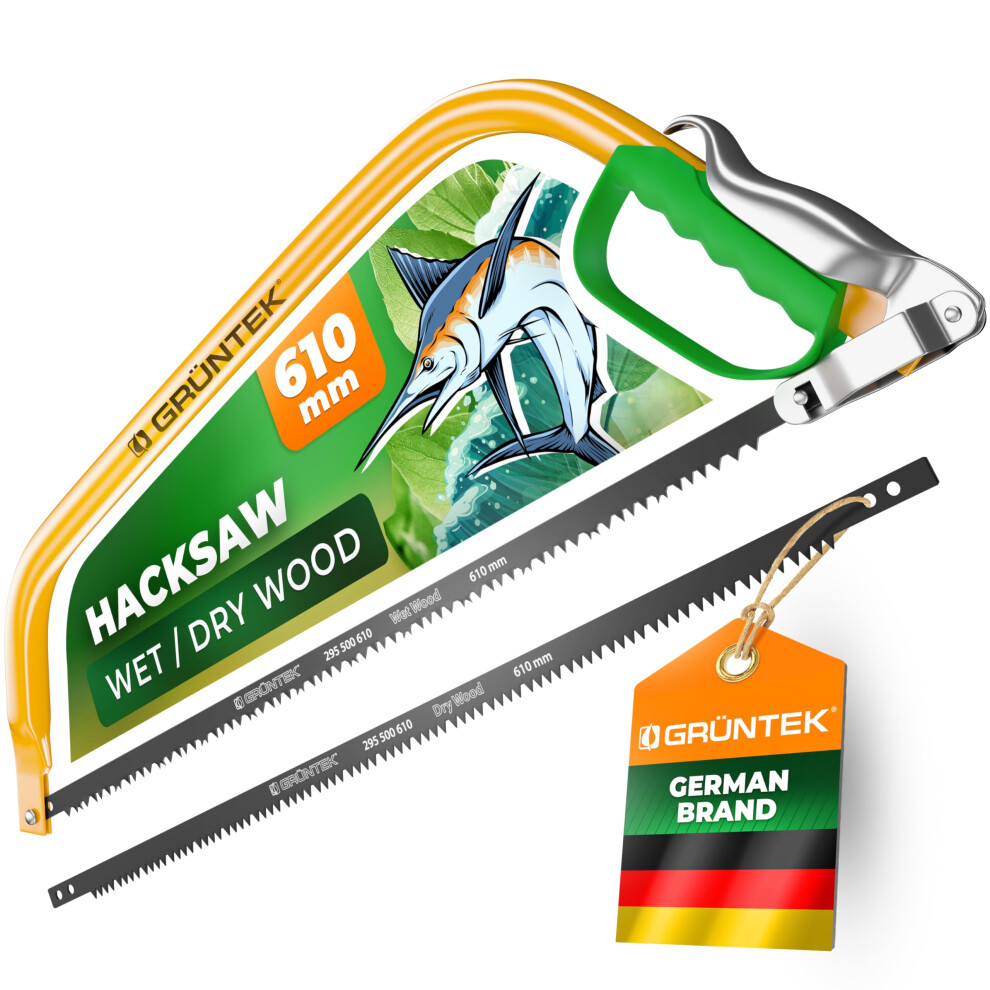 Grã¼Ntek Marlin Bow And Hacksaw 610 Mm Aggressive Cut Comfort Hand Saw Garden 5051226612381