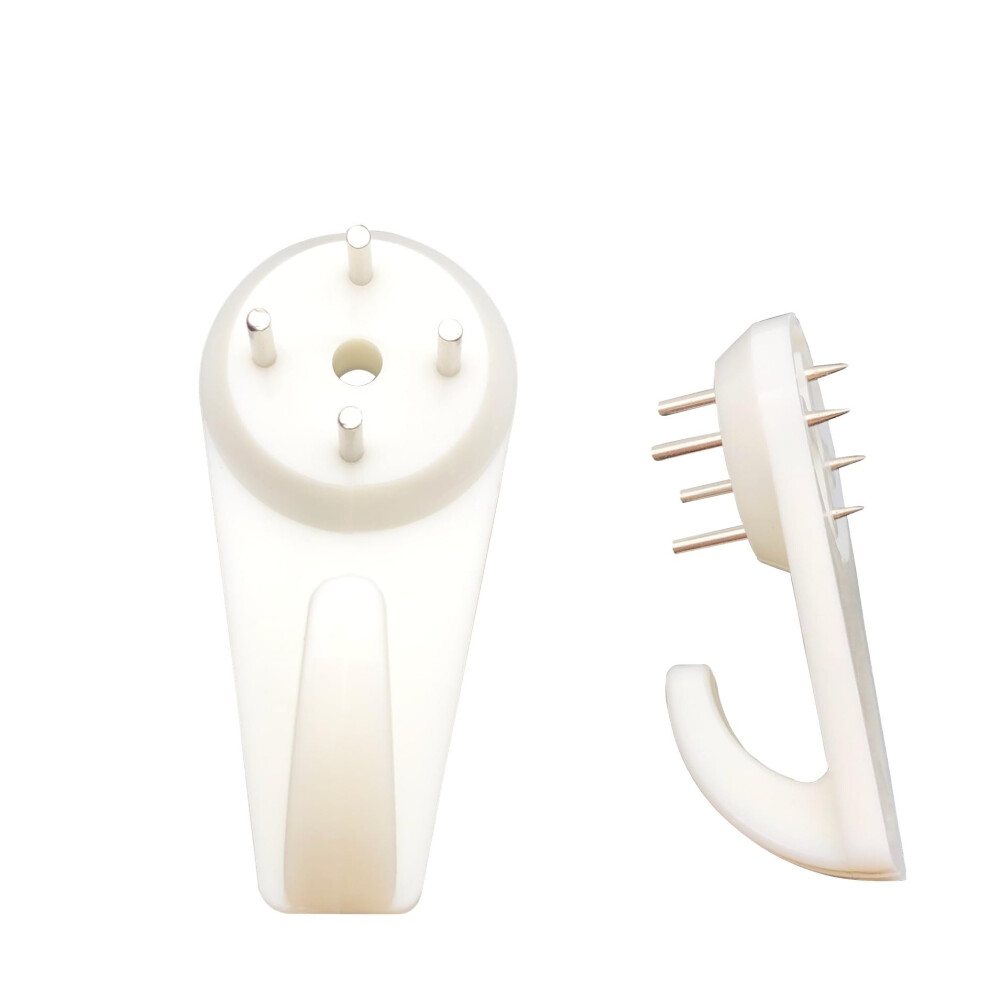 Non-Trace Picture Frame Hooks, 20 Pcs Photo Hanging Hooks Hard Wall Hanger Hook White Picture Hanger Hooks For Drywall Concrete Wall Plasterboard 5051226566004