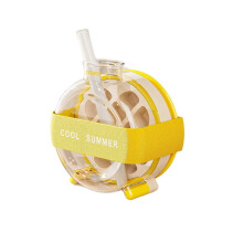 (Yellow) 3Colors My Crush Cup Ice 2 in 1 Cool Summer Ice Bottle Cup, Portable Ice Cube Tray Cup