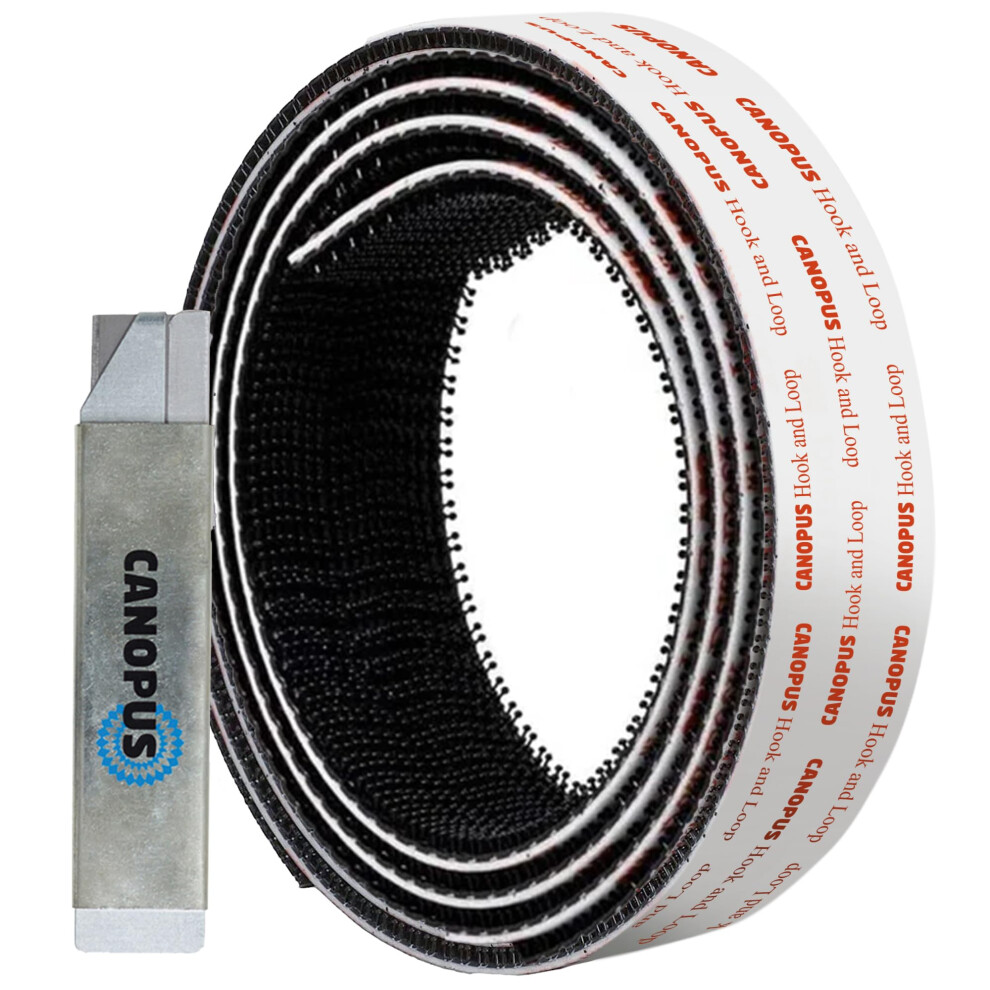 Canopus Dual Lock Tape Sj3550, 25.4Mm X 1M, Heavy Duty Reclosable Fastener (5X Stronger Than Hook & Loop Tape) Waterproof Mounting Tape, Black 5051226562549