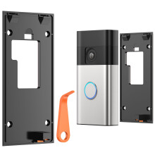 TECKNET Ring Doorbell Mount for Ring Battery Video Doorbell (2024), 2-in-1 Doorbell Bracket with Adhesive Pad or Screw Mounting