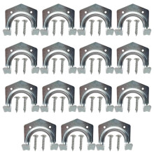 Armo 15 x DIY Shelving Hooks Garage Shelving Hooks for Shovel, Spade, Fork, Bikes, Ladders Garden Tools Galvanised Garden