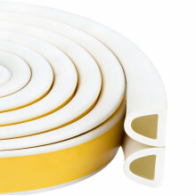 Weather Stripping Tape, Doors Windows Draught Excluder Self-Adhesive Anti-Collision Rubber D Type Foam Sealing Tape