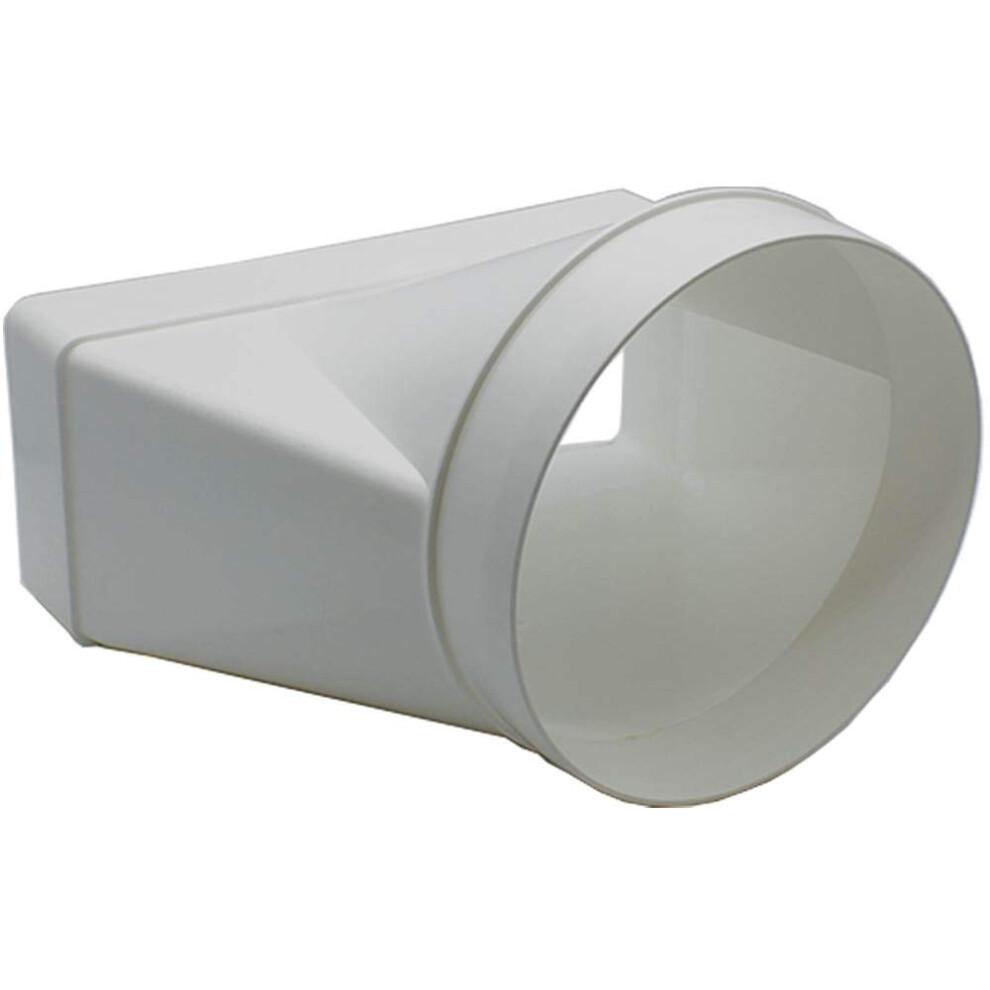 Kair Ducting Adaptor 220Mm X 90Mm To 150Mm - 6 Inch Rectangular To Round Straight Channel Connector For Converting To Different Size Duct Systems 5051226609817