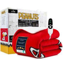 Get Trend Peanuts Snoopy Electric Blanket 150x200cm, Double Size Soft & Luxurious Sherpa Fleece Heated Blanket