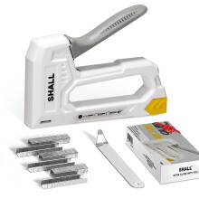 SHALL Light Duty Staple Gun for Wood,White Upholstery Staple Gun with 1600pcs JT21 Staples 1/4, 5/16, 3/8 inch and Staple Remover
