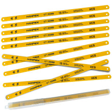 Hanpex 300mm Hacksaw Replacement Blades (10 Pack) High Speed 18 TPI - 12" Length Hack Saw Blade - High Carbon Steel (HCS) Cutting Blades