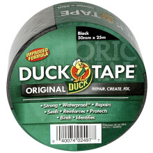 Duck Tape Original White Duct Tape, 50mm x 25m Heavy Duty, Waterproof Gaffer, Gaffa Sticky Tape, Strong Adhesive Cloth Repair Tape