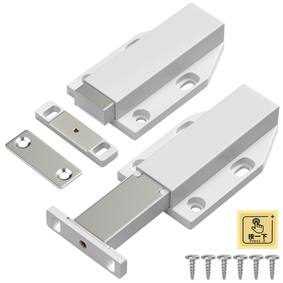 Push Open Door Catches Big Jiayi 2 Pack Cabinet Magnetic Push Catches Cupboard Push Latch Touch Open Kitchen Drawer Closer Push Opener For Rv Door 5051226600395