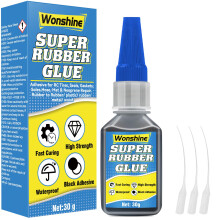 Rubber Glue 30 g, Black Rubber Cement, for Tires, Boots, Belts, DIY Craft, Car, Shoes, with Anti-Clog Cap, Waterproof, Heat-Resistant