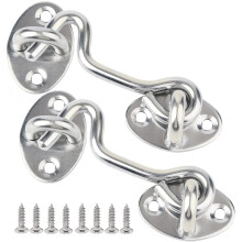 Litensh 2PCS Cabin Hooks and Eye Latch Lock Cabinet Latche, Barn Door Hook Lock, Gate Door Hook and Eye Latch