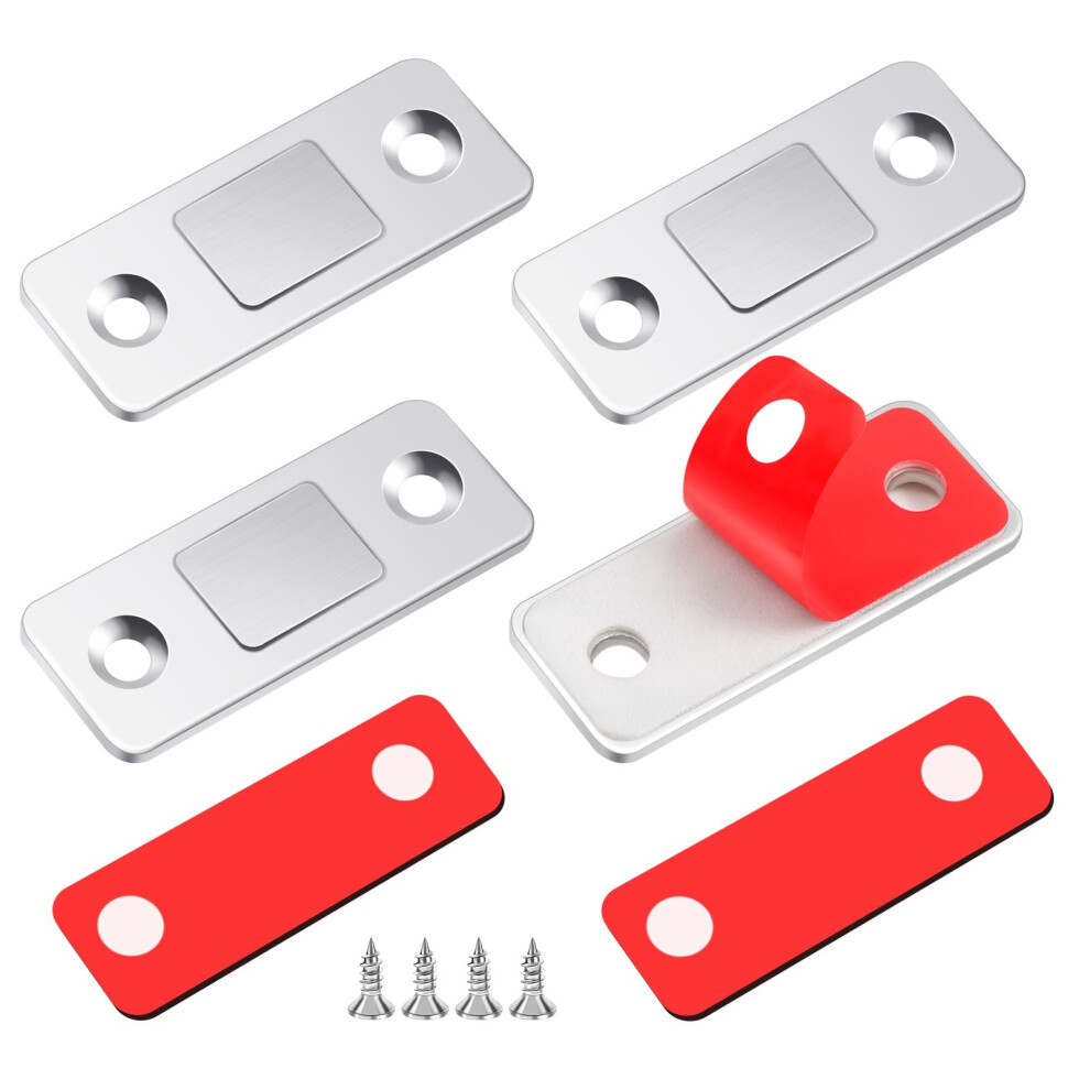 Magnetic Door Catch, 2 Pack Ultra Thin Cabinet Door Magnets Self Adhesive Magnetic Strips Cupboard Catches Magnet Latch Catch For Wardrobe Closet 5051226599682