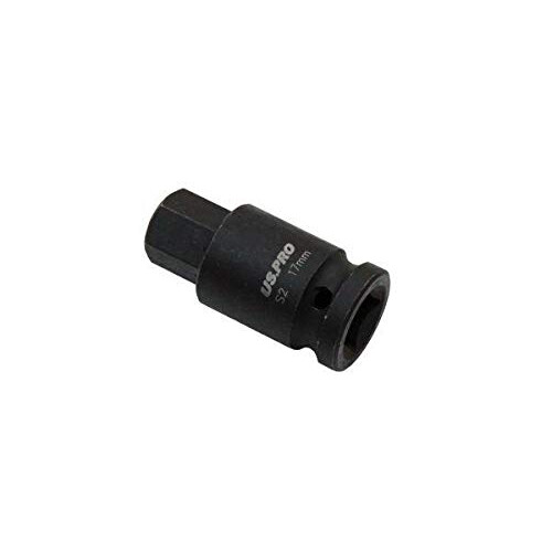 us pro US PRO Tools 1/2" Dr Impact Hex Bit Socket M17 X 55MM 3323