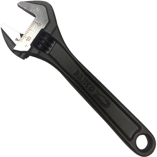 Bahco Bahco 8069 Black Adjustable Wrench, 100mm Length, 4IN