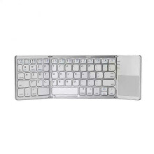 (A1, White) B033 Mini Folding Keyboard Wireless Bluetooth-compatible Laptop Tablet Phone Keyboard With Touchpad For Windows Android IOS
