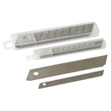Amtech 20pc Snap-Off Knife Blade Set, 9mm and 18mm Hardened Steel Blades, for DIY, Craft and Everyday Cutting.