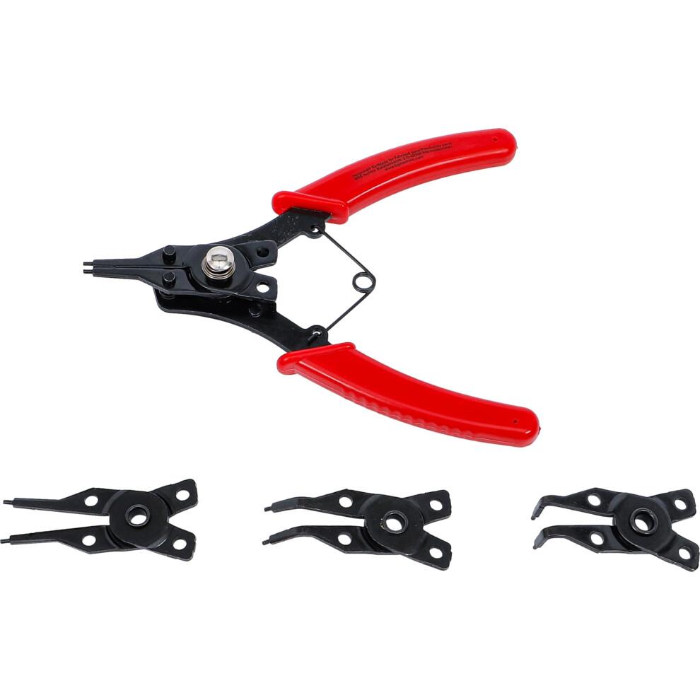 Bgs Diy 454 | Circlip Pliers With Exchangeable Heads | 160 Mm | 5 Pcs. 5051226585890