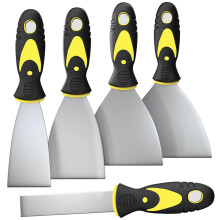 5 Pcs Paint Wallpaper Scrapers Set – 1"/2"/3"/4"/5" Stainless Steel Putty Knives Plastering Tools – Filling Knives for Drywall, Jointing