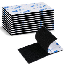 Hook and Loop Self-Adhesive Pad Made of 3M 5cm x 10cm 10 Pairs Reusable Heavy Duty Adhesive Tape for Indoors Outdoors Arts Crafts Home and Office