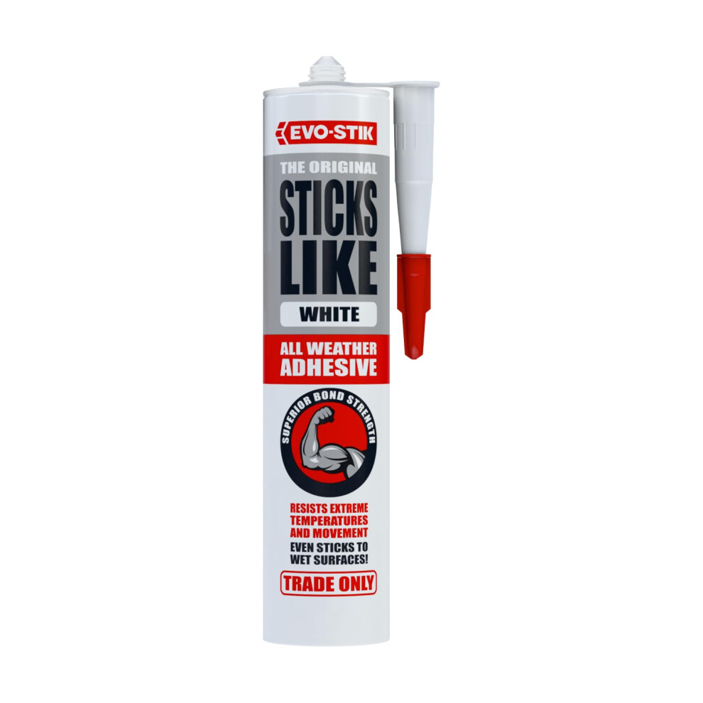 Evo-Stik Sticks Like Adhesive White - 290Ml - All Weather - Extreme Temperature & Movement Resistant 8347697566450