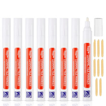 8Pcs Grout Pen White Grout Pen for Tiles Bathroom with 8 Replacement Nib Tips, Tile Grout, Tile Pen