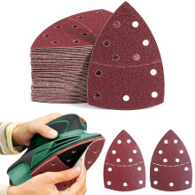 40 Pcs Sanding Pads,Hook and Loop Sanding Sheet Mouse Sander Pads Assorted 40/60/80/120/180 Grits with 11 Holes