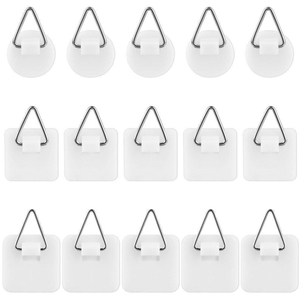 Simarro 15Pcs Plate Hangers For Walls, Adhesive Picture Hanger Picture Hanging Hooks Without Nails Invisible Adhesive Wall Hangers Foamboard Pictures 5051226569814
