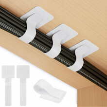 SWKJ 50 Pcs Cable Management Under Desk, Self-Adhesive Cable Tidy Clips Straps with Adjustable Nylon Buckle,Reusable Cable Organizers for Home and