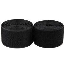 50mm Width 6.25 Meters Sew-On Hook and Loop Fastener Tape Nylon Strips Fabric Non-Adhesive Back