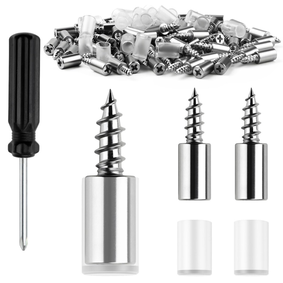 Nznsml 60 Pcs Shelf Support Pegs 7.5Mm Self-Tapping Screws Cupboard Shelf Support Pegs Pins With Non-Slip Sleeve For Furniture Kitchen Cabinet 5051226568015