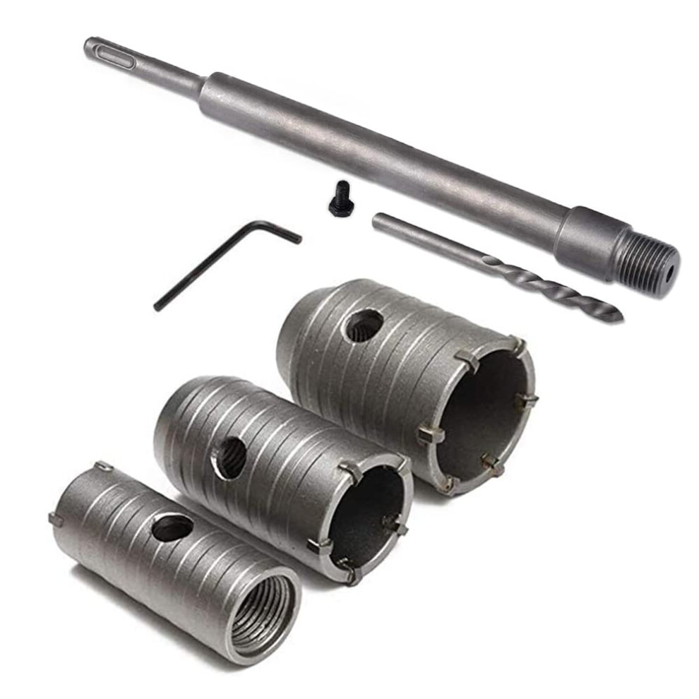 350Mm Round Handle Sds Wall Drill Bit, Concrete Cement Stone Tungsten Carbide Drill Bit With 30/40/50Mm, High Strength, Stability 5051226593031