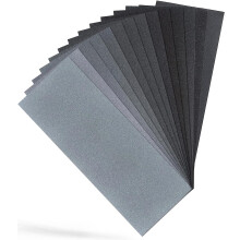Sandphyrre Sandpaper Set, 14 Sheets 400 to 2000 Grit Fine Sand Paper, Wet and Dry Sandpaper for Wood, Walls, Glass, Plastic and Car Paintwork Sanding