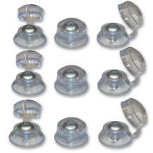 50, Corrugated Roofing Plastic Screw Cover Strap Caps - Clear