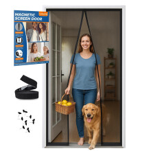 CANLENE Fly Screens for Doors, Door Fly Screen Curtain, Magnetic Fly Screen Door – Durable Mesh Keeps Flies & Mosquitoes Out