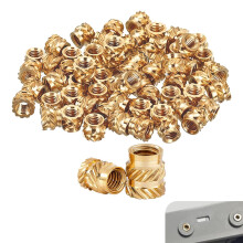 100 PCS M3 Heat Set Inserts, Threaded Inserts for 3D Printing, Brass Knurled Insert Nuts for 3D Components, Secure Fastening for Plastic Parts